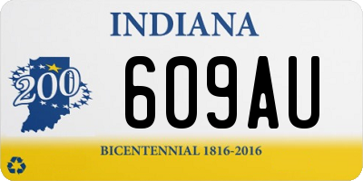 IN license plate 609AU