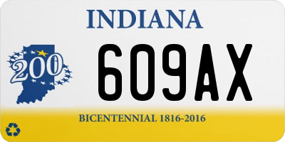 IN license plate 609AX