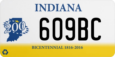 IN license plate 609BC