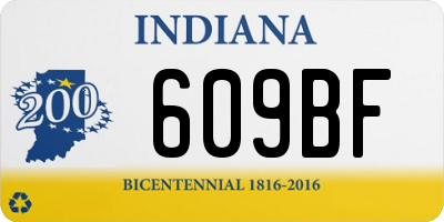 IN license plate 609BF