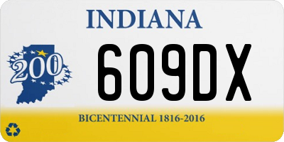 IN license plate 609DX