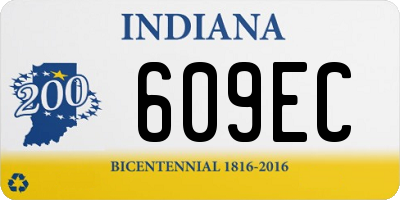 IN license plate 609EC