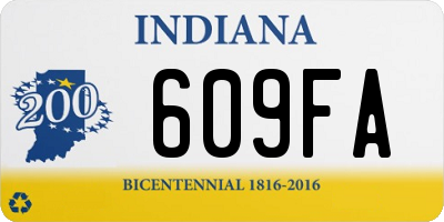 IN license plate 609FA