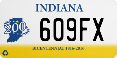 IN license plate 609FX