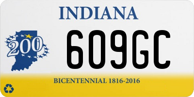 IN license plate 609GC