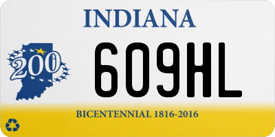 IN license plate 609HL