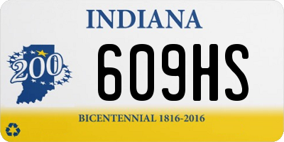 IN license plate 609HS