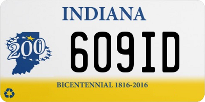 IN license plate 609ID