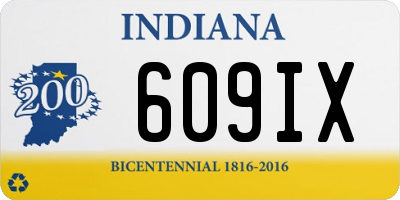 IN license plate 609IX