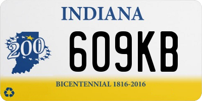 IN license plate 609KB