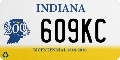 IN license plate 609KC