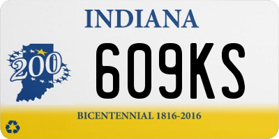 IN license plate 609KS