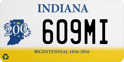 IN license plate 609MI