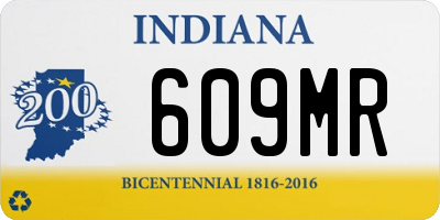 IN license plate 609MR