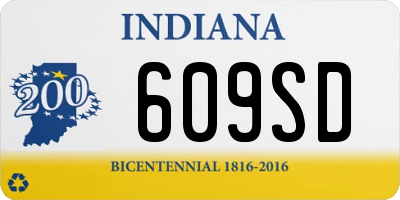 IN license plate 609SD