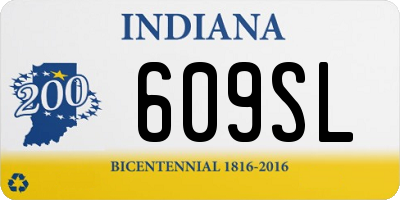 IN license plate 609SL