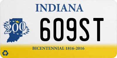 IN license plate 609ST