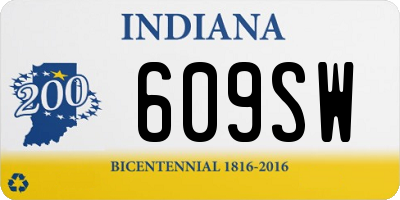 IN license plate 609SW