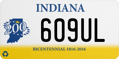 IN license plate 609UL