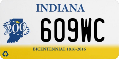 IN license plate 609WC