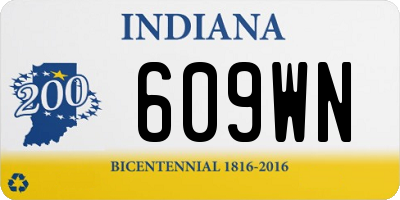 IN license plate 609WN