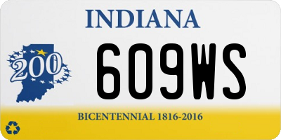 IN license plate 609WS
