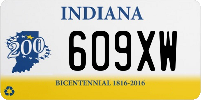 IN license plate 609XW