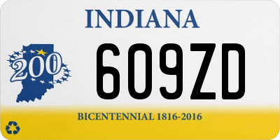 IN license plate 609ZD