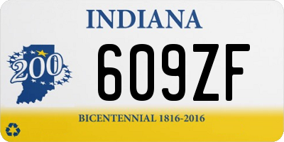 IN license plate 609ZF