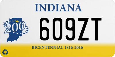 IN license plate 609ZT