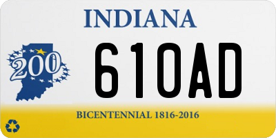 IN license plate 610AD