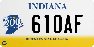 IN license plate 610AF