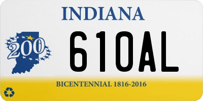 IN license plate 610AL