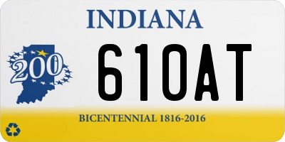 IN license plate 610AT