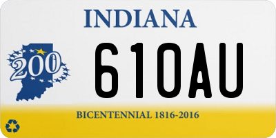 IN license plate 610AU