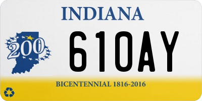 IN license plate 610AY