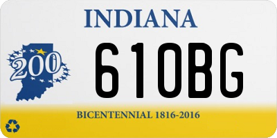 IN license plate 610BG