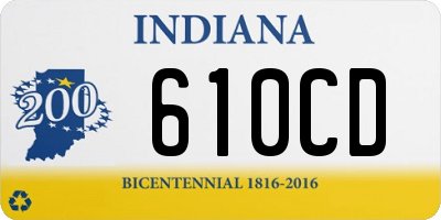 IN license plate 610CD