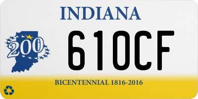 IN license plate 610CF