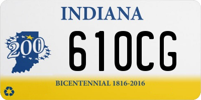 IN license plate 610CG