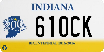 IN license plate 610CK