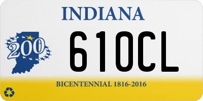 IN license plate 610CL