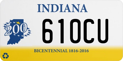 IN license plate 610CU