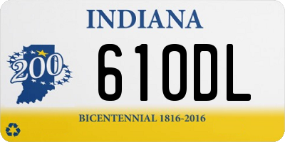 IN license plate 610DL