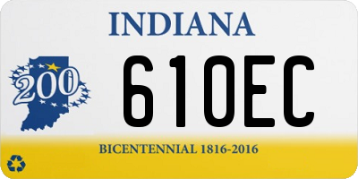 IN license plate 610EC