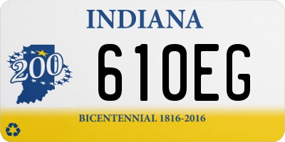 IN license plate 610EG