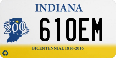 IN license plate 610EM