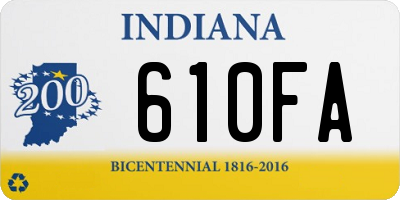 IN license plate 610FA