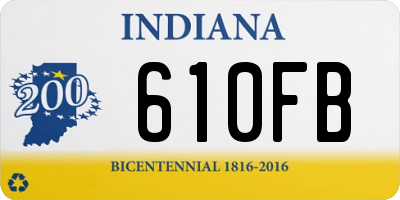 IN license plate 610FB