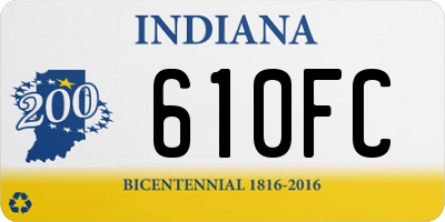 IN license plate 610FC